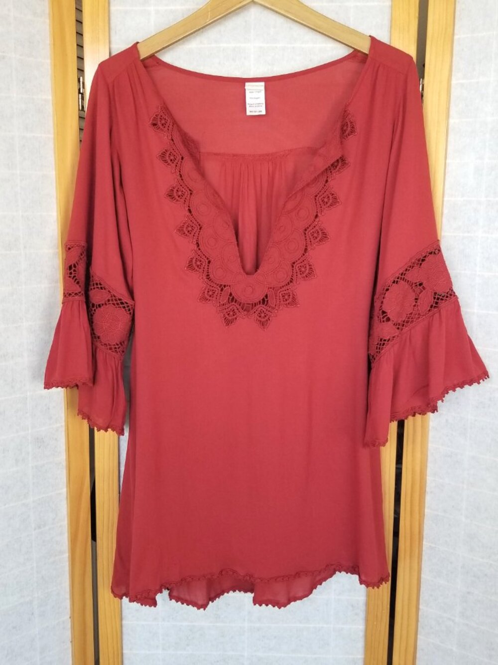 L*Space Coverup Beach Dress Swim Cover-Up Size Medium Red